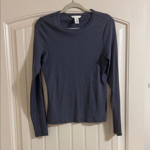 H&M Deep Blue Long Sleeve Tee